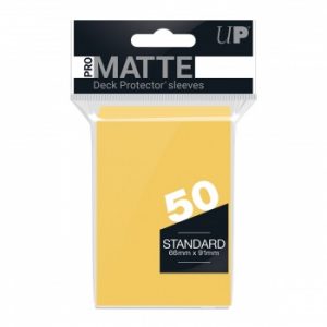 Ultra Pro PRO-Matte Standard Deck Protector Sleeves - Yellow 66x91mm (50 Θήκες)