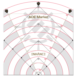 Enhance Gaming - 60ft Spell AoE Cone Marker Template