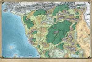 D&D: Savage Frontier Map (31"X21")