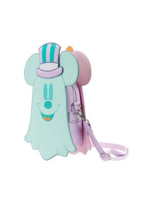 Loungefly Disney - Pastel Ghost Minnie Mouse And Mickey Mouse Glow In The Dark Gitd Double Sided Crossbody Bag (WDTB2641)