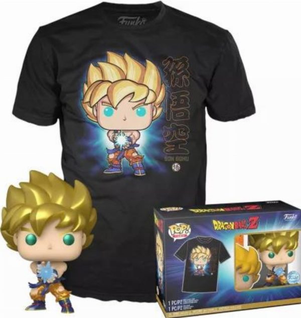 Funko Pop! & Tee (Adult): Dragon Ball Z - Goku (Wave) (Glows in the Dark) (Special Edition)Vinyl Figure & T-Shirt (S)