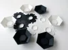 Gamemaker Boardgame Token Organizers With Bases (Set B Glitter - 3 Black, 3 White)