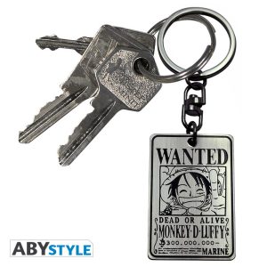 ONE PIECE - Μπρελόκ Keychain "Wanted Luffy"