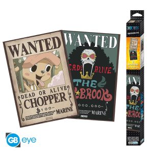 ONE PIECE - Set 2 Αφίσες Posters Chibi 52x35 - Wanted Brook & Chopper