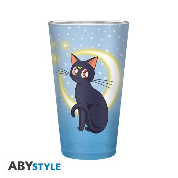 SAILOR MOON - Large Glass - 400ml - Luna & Artemis