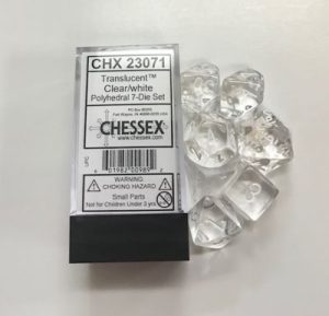 Translucent Polyhedral Clear/White(7 Set)