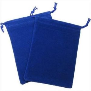 Small Royal Blue Suedecloth Dice Bag