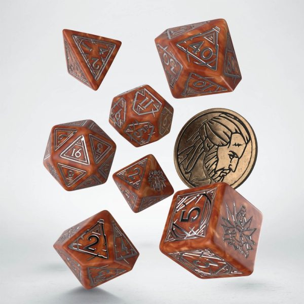The Witcher Dice Set Geralt - The Monster Slayer (7 & unique coin)