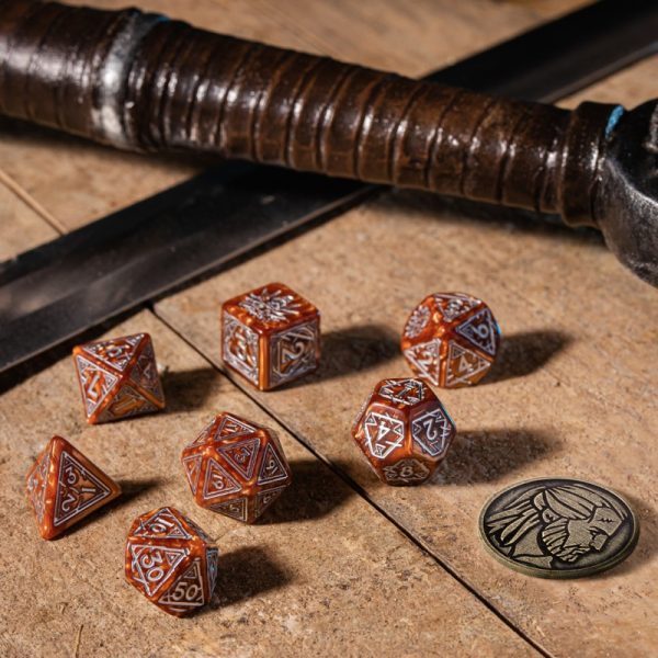 The Witcher Dice Set Geralt - The Monster Slayer (7 & unique coin)