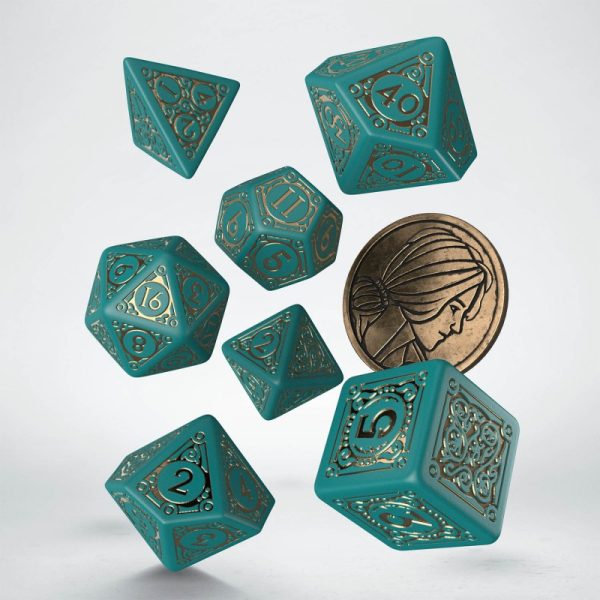 The Witcher Dice Set Triss - The Beautiful Healer (7 & unique coin)