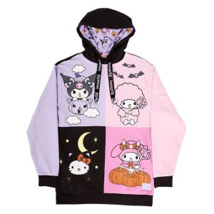 Loungefly Sanrio: Hello Kitty - Kuromi And My Melodi Halloween Hooded Sweatshirt (XL) (SANHD0003X)