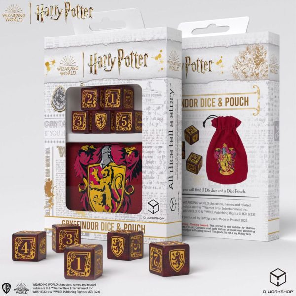 Harry Potter Dice Set Gryffindor Dice & Pouch Set