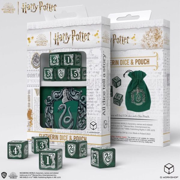 Harry Potter Dice Set Slytherin Dice & Pouch Set