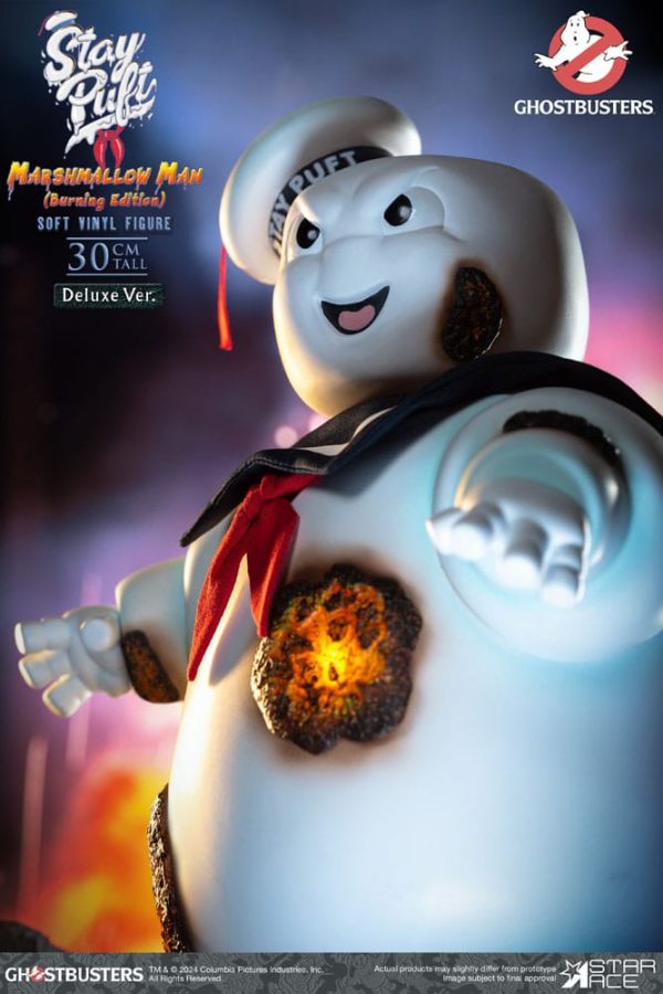 Ghostbusters Soft Vinyl Statue Stay Puft Marshmallow Man Burnign Edition Deluxe Version 30 cm