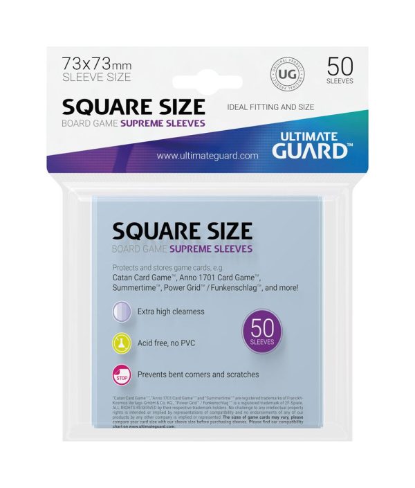 Ultimate Guard Sleeves - Supreme for Board Game Cards Square 73x73mm (50 Θήκες)