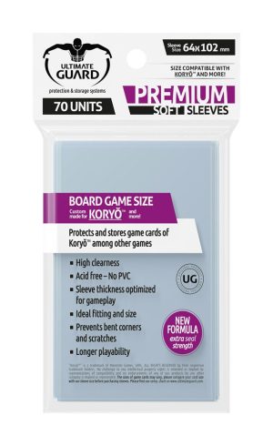 Ultimate Guard Sleeves - Premium Soft for Board Game Cards 64x102mm (70 Θήκες)