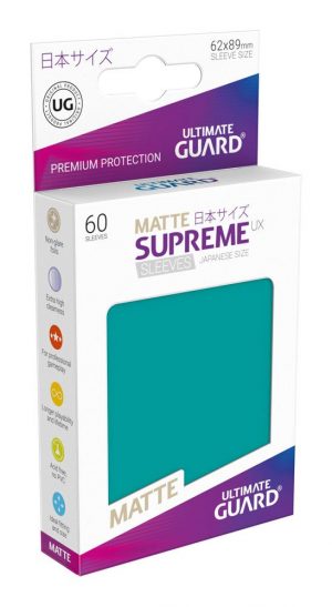 Ultimate Guard Sleeves - Supreme UX Japanese Matte Petrol 62x89mm (60 Θήκες)