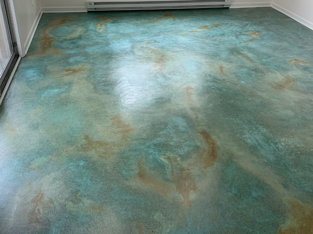 3D metallic epoxy floor design in Toronto