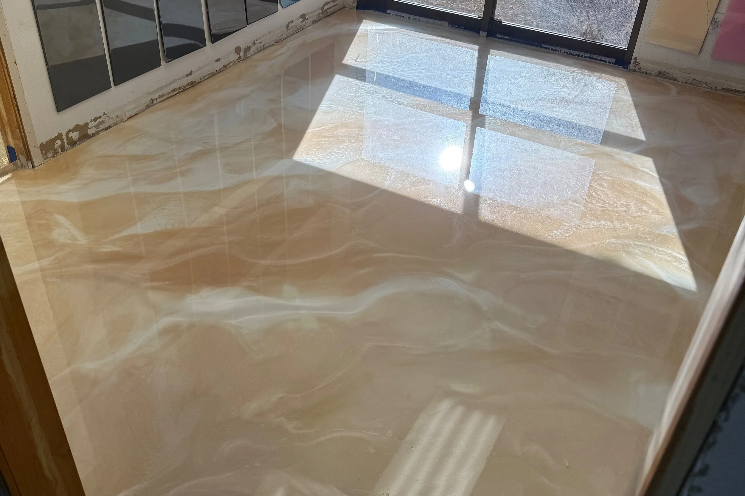 3D metallic epoxy floor design in Toronto