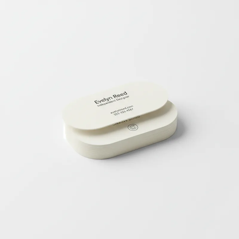 oval visiting cards — photo 1