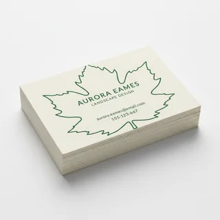 leaf visiting cards — photo 3