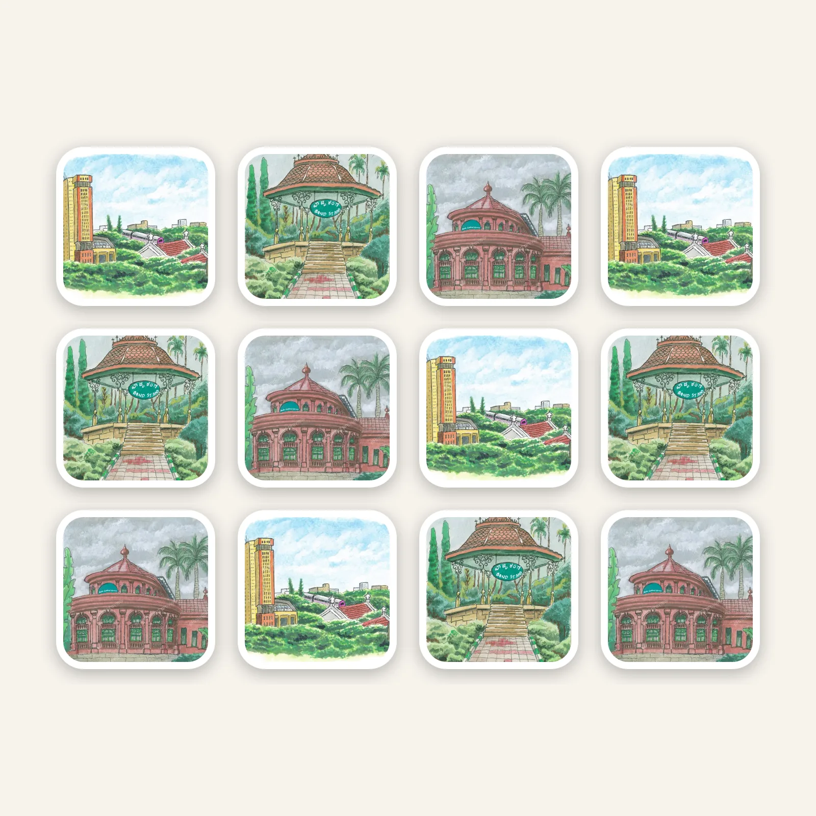 Art Sticker Pack of 12 — 12 different artist designs