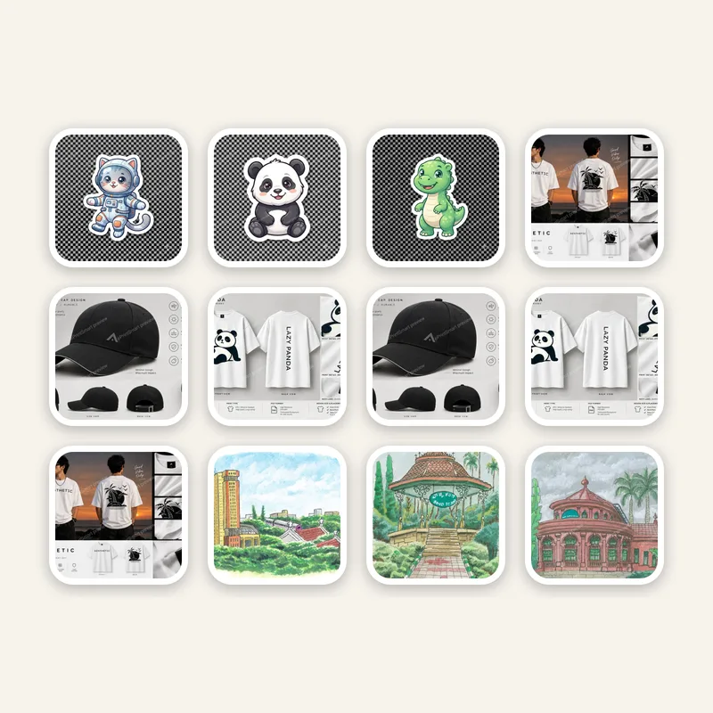 Art Sticker Pack of 12 — 12 different artist designs