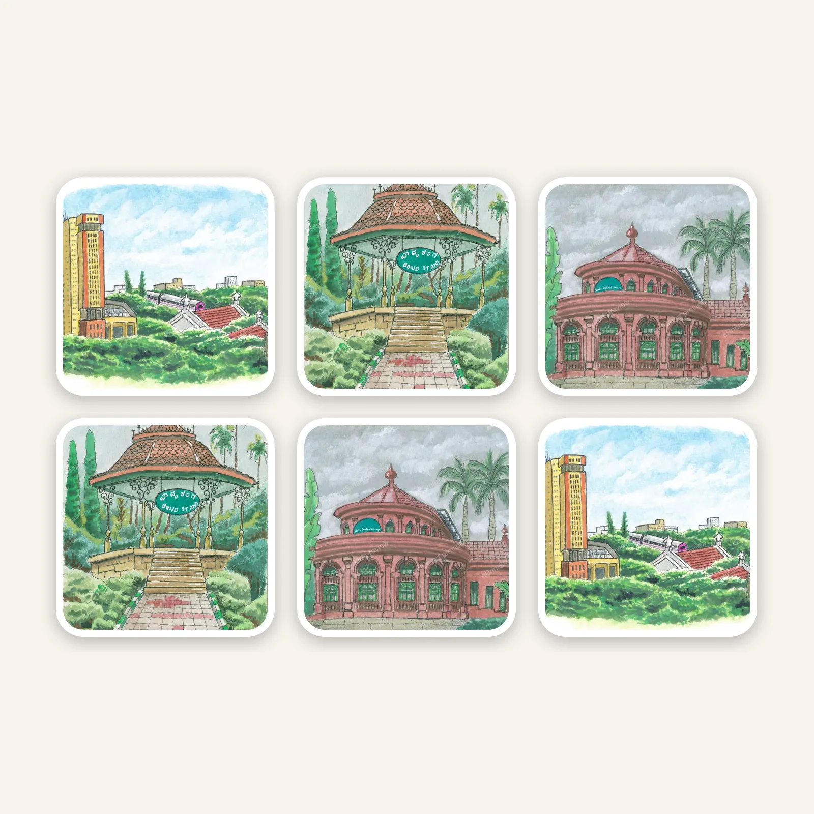 Art Sticker Pack of 6 — 6 different artist designs