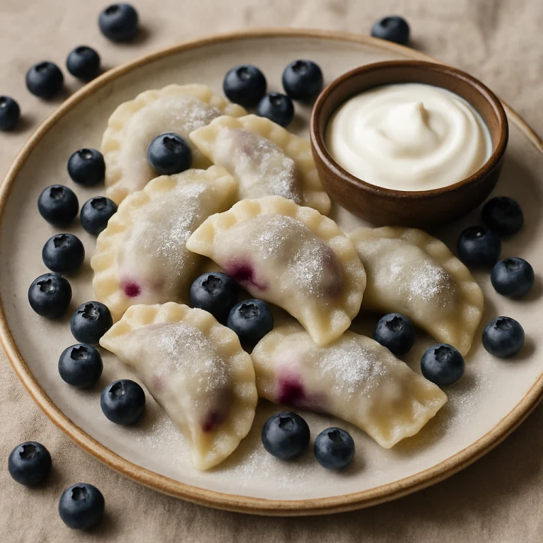Pierogi z borówkami