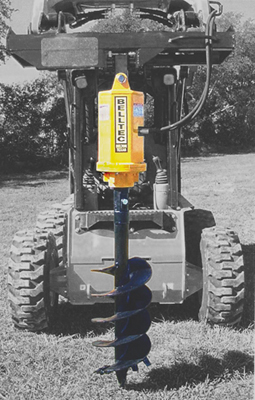 Excavator post hole digger