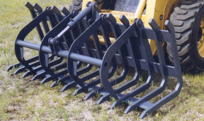 Skid loader manure forks