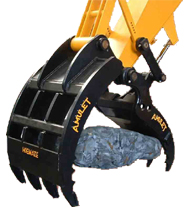 grapple rake for skid steers