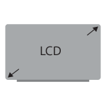 Laptop LCD screen showing common issues such as flickering, cracks, or no display