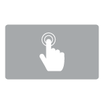 Touchscreen problem icon for laptops and all-in-one PCs – hand pressing unresponsive screen