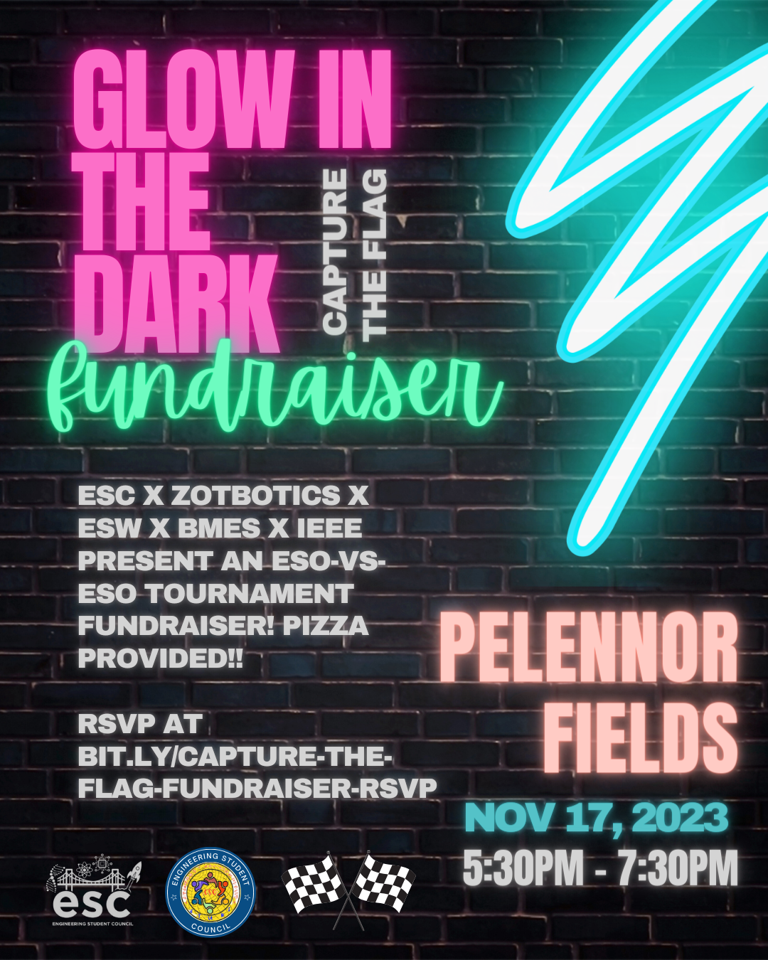 Glow in the Dark Fundraiser Flyer