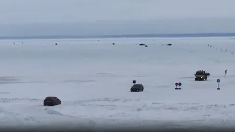 Estonia habilita una carretera temporal de hielo entre las islas Saaremaa y Hiiumaa