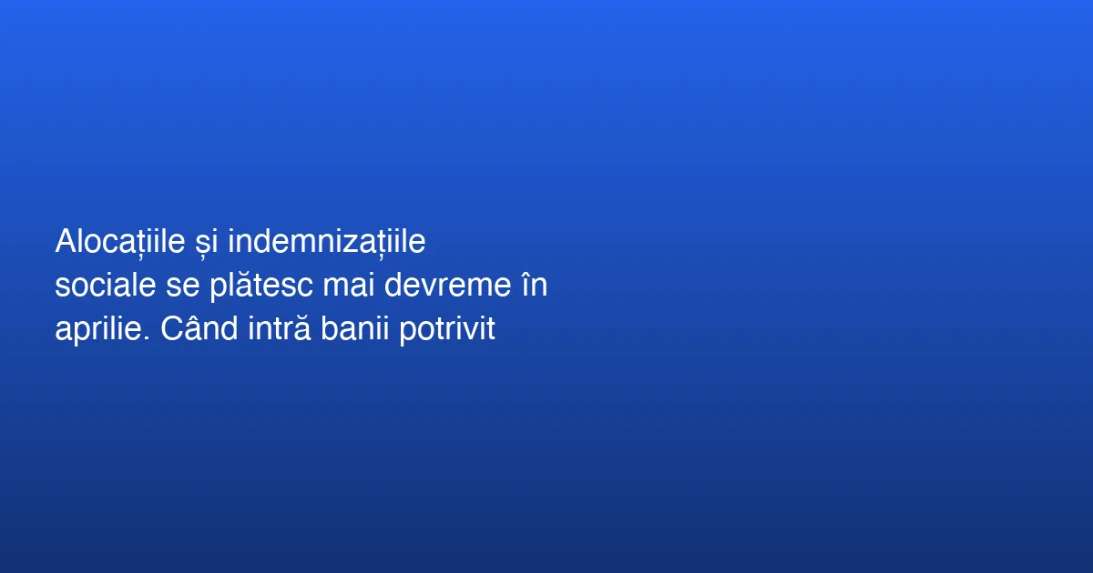 Plata alocațiilor pentru copii