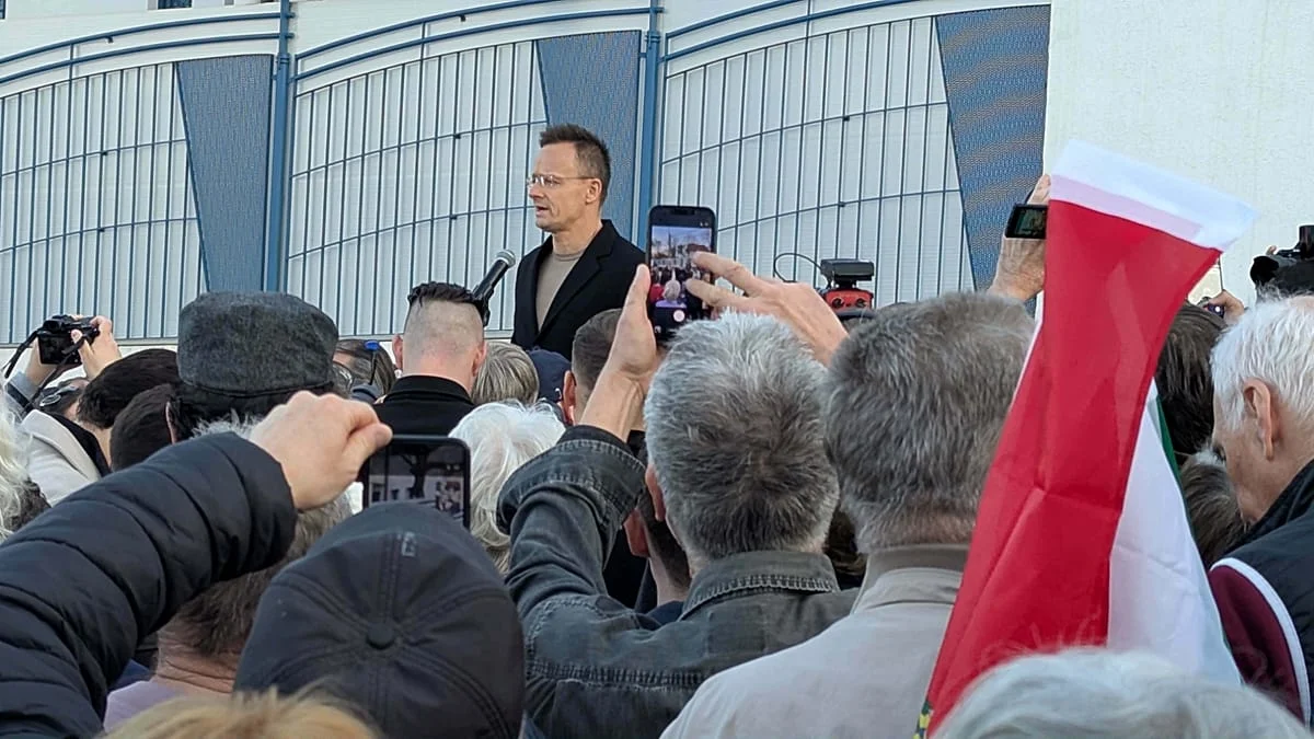 Manifestación en Budapest contra la UE y Ucrania