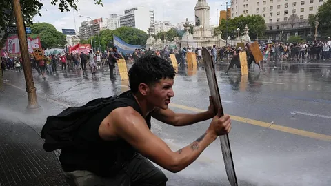 Protestas en Argentina por la Reforma Laboral de Javier Milei