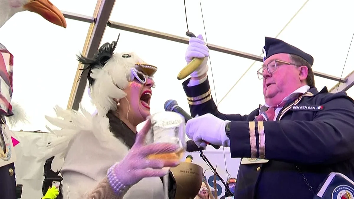 El campeón del grito de gaviota en el Carnaval de Dunkerque