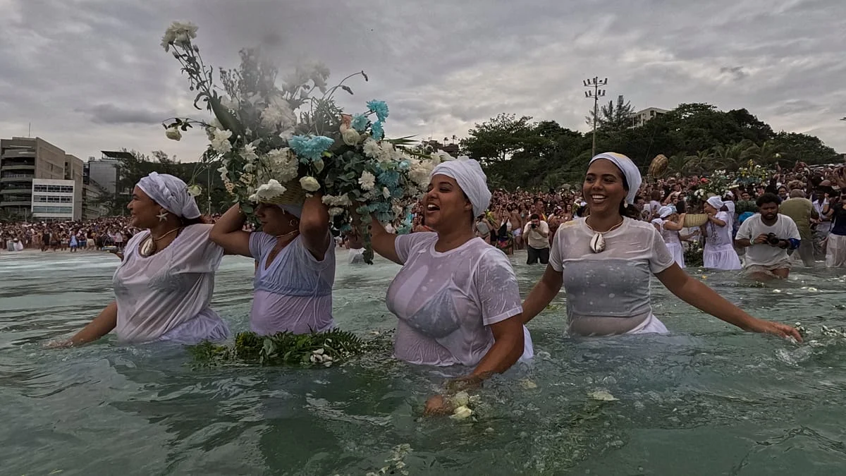Celebración de Yemanjá en Río de Janeiro