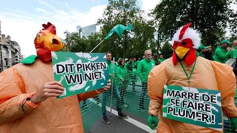 Masiva Manifestación en Bruselas: Huelga Nacional Contra las Reformas del Gobierno Belga