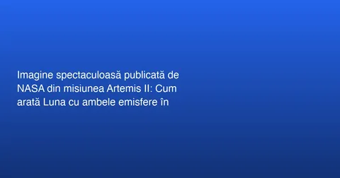 Fotografia Lunii de la NASA