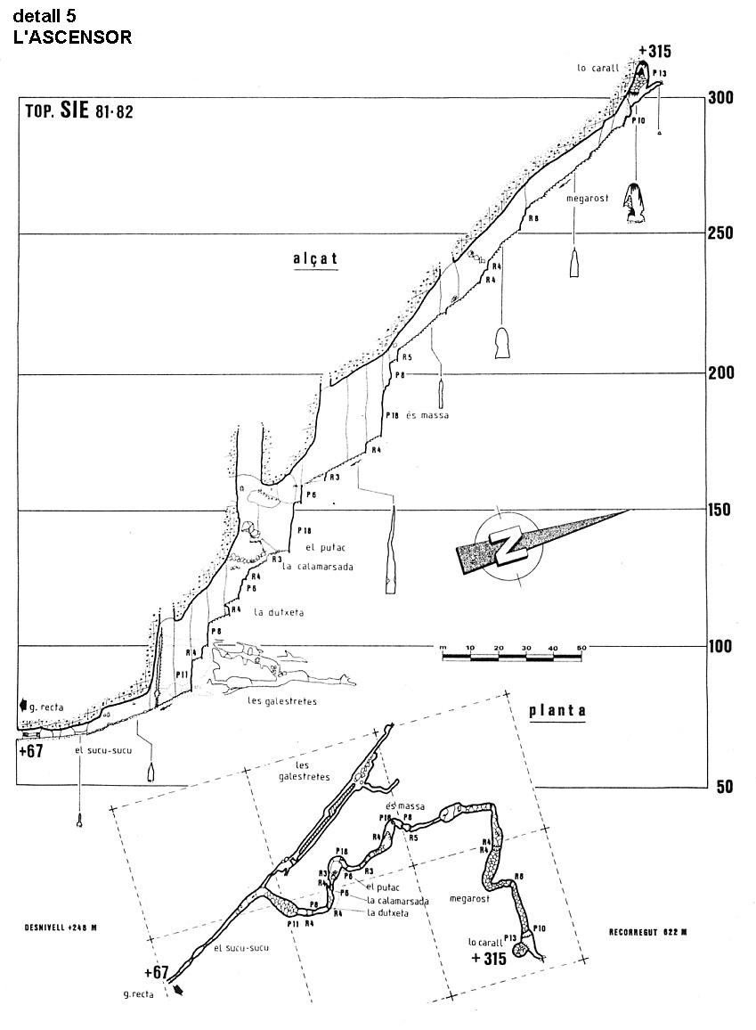 Cova Cuberes: La cova més llarga de Catalunya amb 13.513,15 metres a la Conca de Dalt (Serradell) topo Cova Cuberes