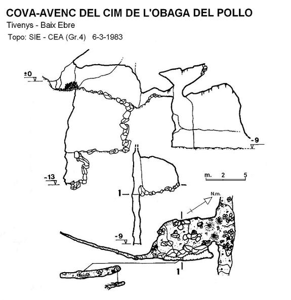 topo 0: Cova-avenc del Cim de l'obaga del Pollo