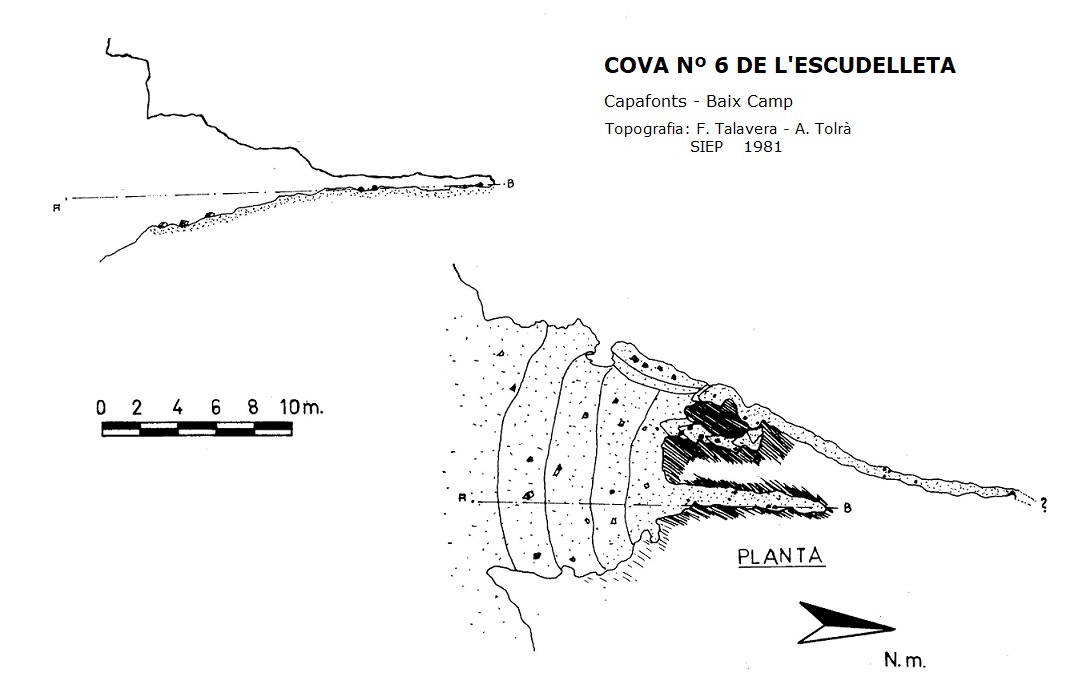 topo 1: Cova Nº6 de l'Escudelleta