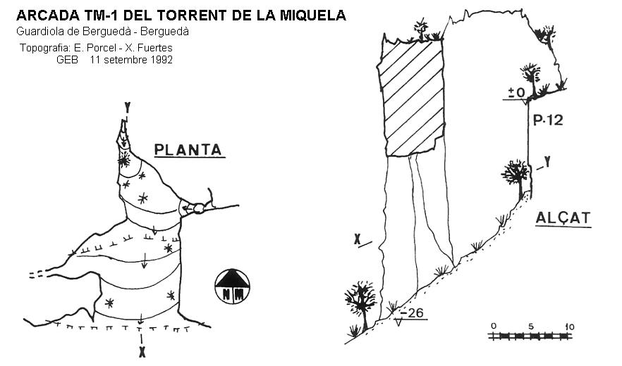 topo 0: Arcada Tm-1 del Torrent de la Miquela