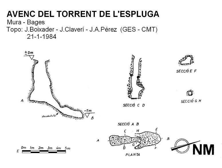 topo 1: Avenc del Torrent de l'espluga