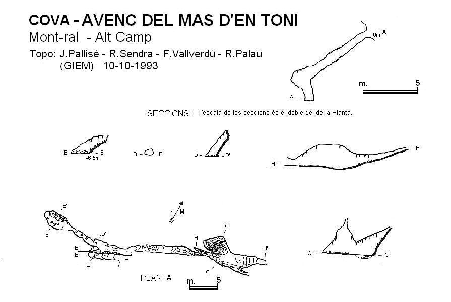 topo 0: Cova-avenc del Mas d'en Toni