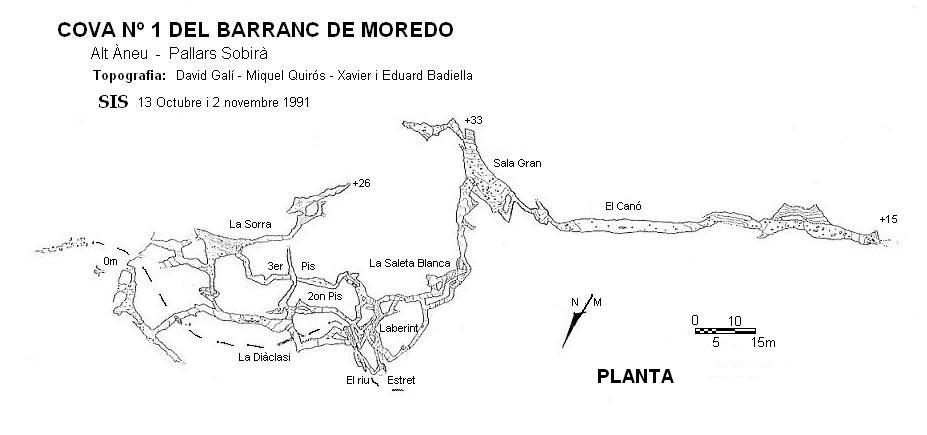 topo 1: Cova Nº1 del Barranc de Moredo